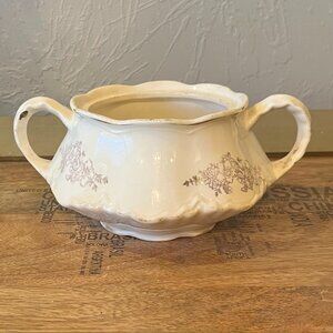 Rare Find 1944 Homer Laughlin Golden Rose Sugar Bowl